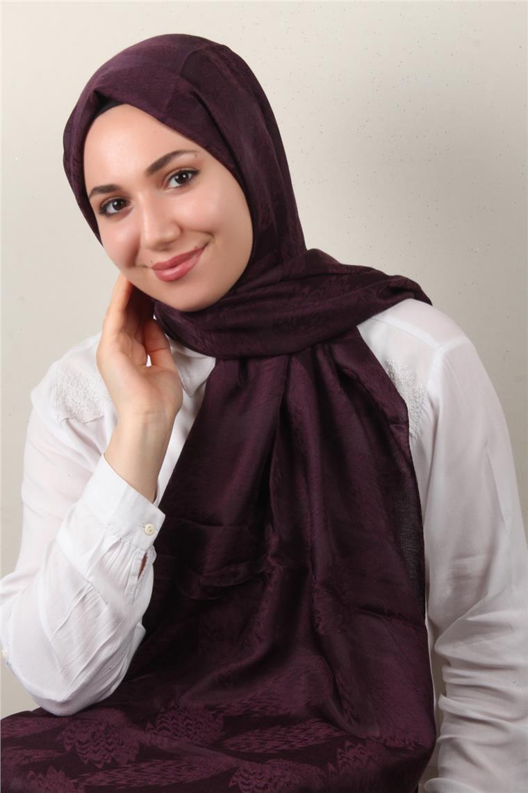 Modakaşmir Jakar Serisi 2762-15 Tay Tüyü Koyu Mürdüm