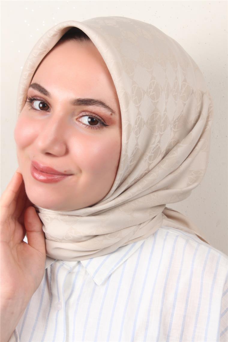 Modakaşmir Mk Desen Eşarp 5354-16 Kemik