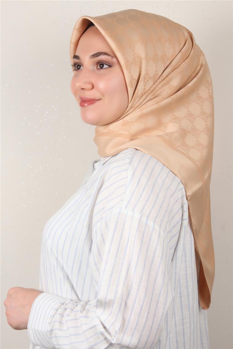 Modakaşmir Mk Desen Eşarp 5354-21 Koyu Bej