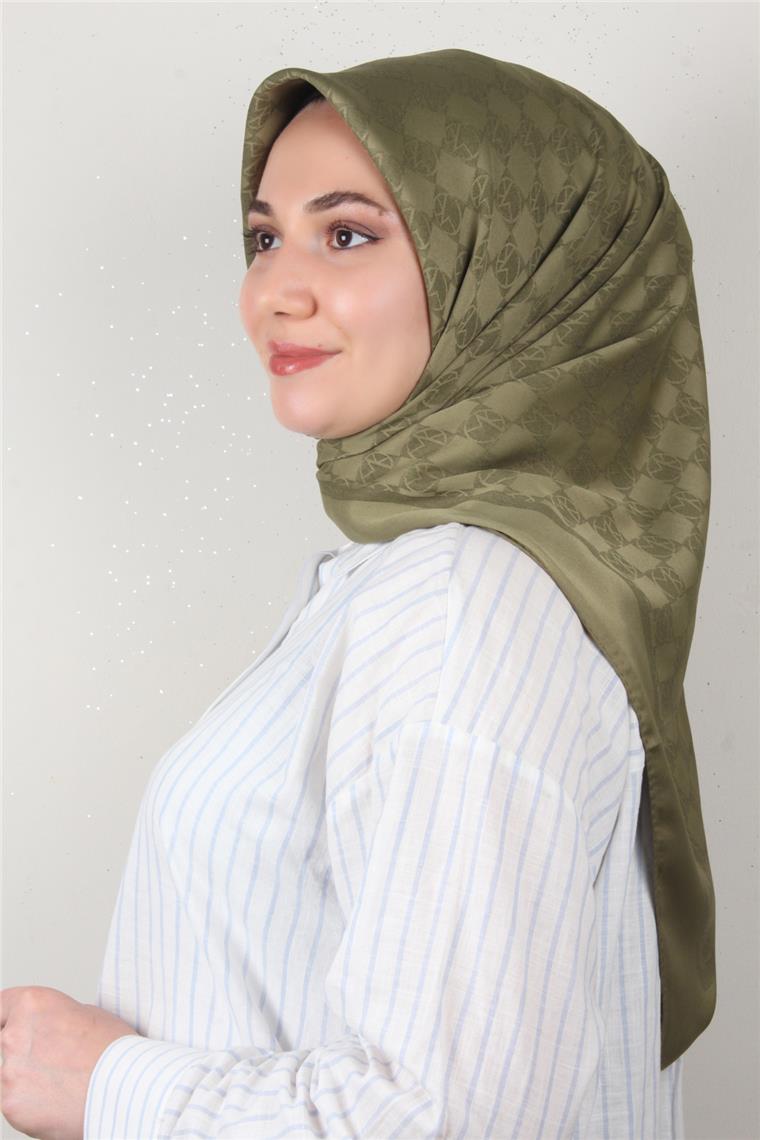 Modakaşmir Mk Desen Eşarp 5354-25 Haki