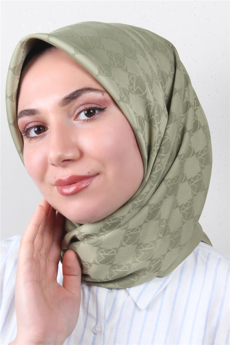 Modakaşmir Mk Desen Eşarp 5354-4 Yeşil Çay