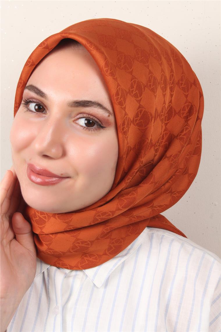 Modakaşmir Mk Desen Eşarp 5354-8 Kiremit