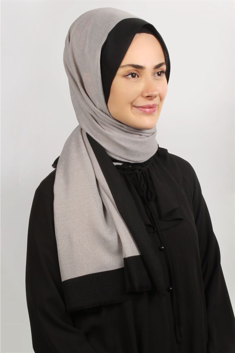 Monogram Şal 127-10 Vizon