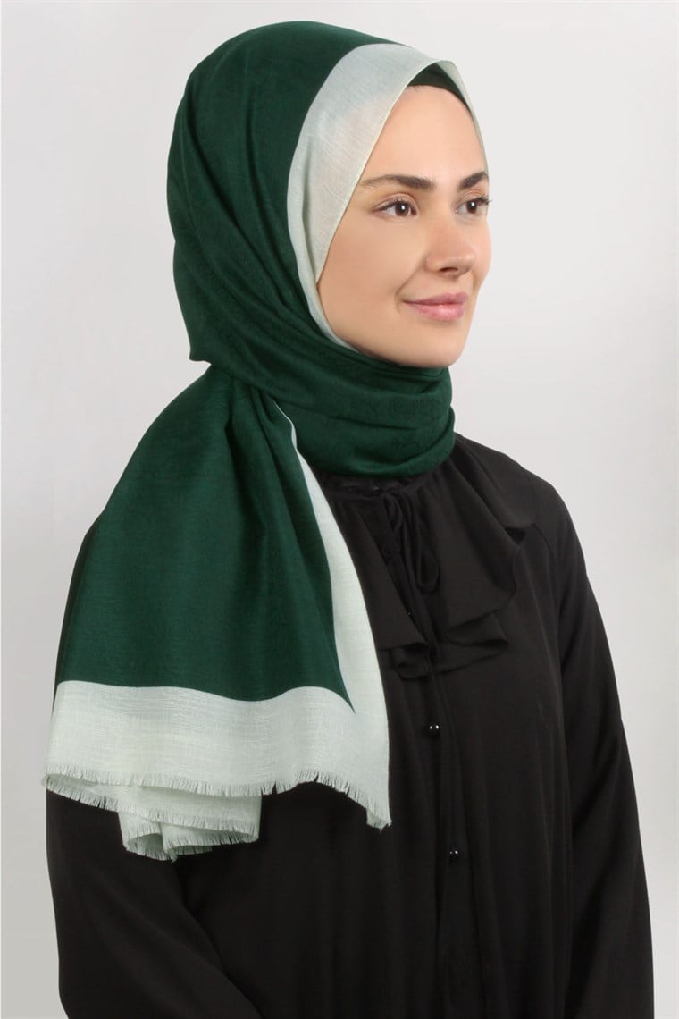 Monogram Şal 127-11 Yeşil