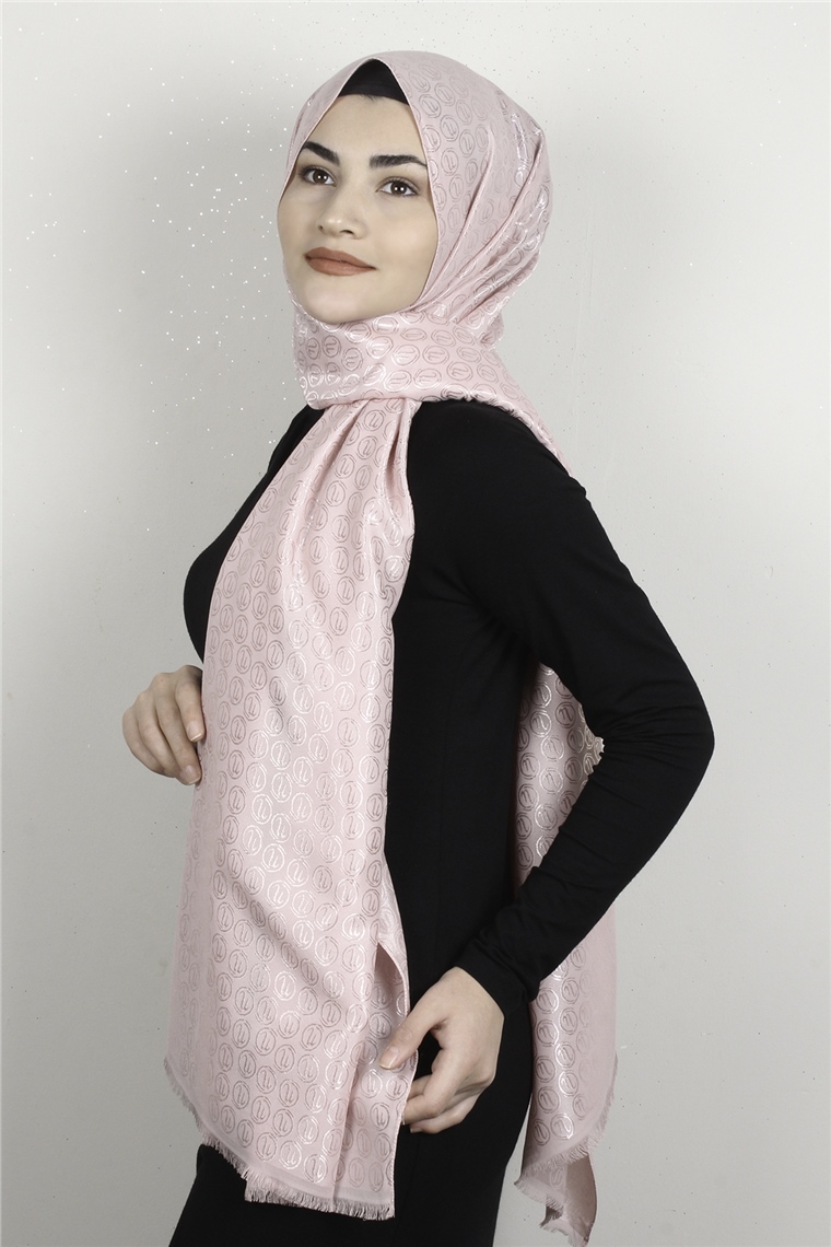 Monogram Şal 144-16 Pudra