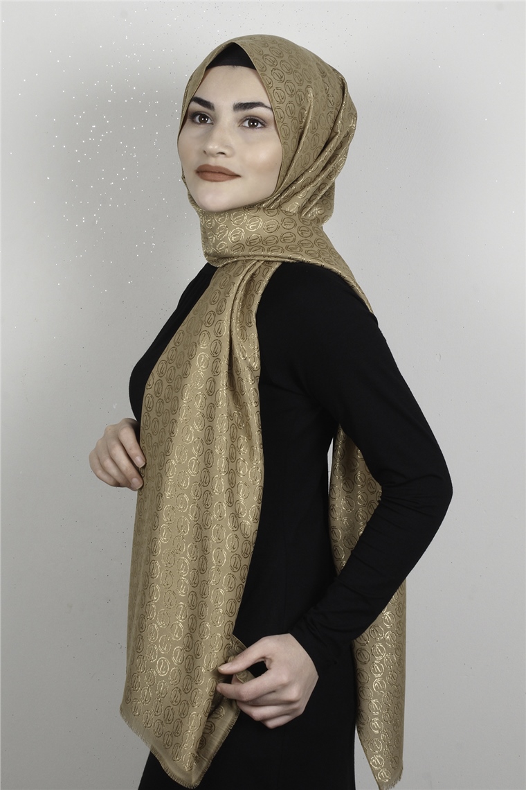 Monogram Şal 144-5 Bal Köpüğü