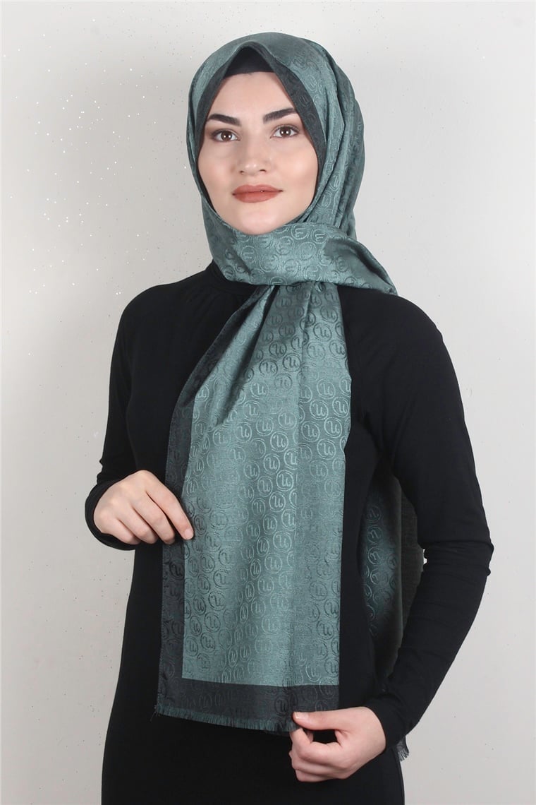 Monogram Şal 145-1 Yeşil