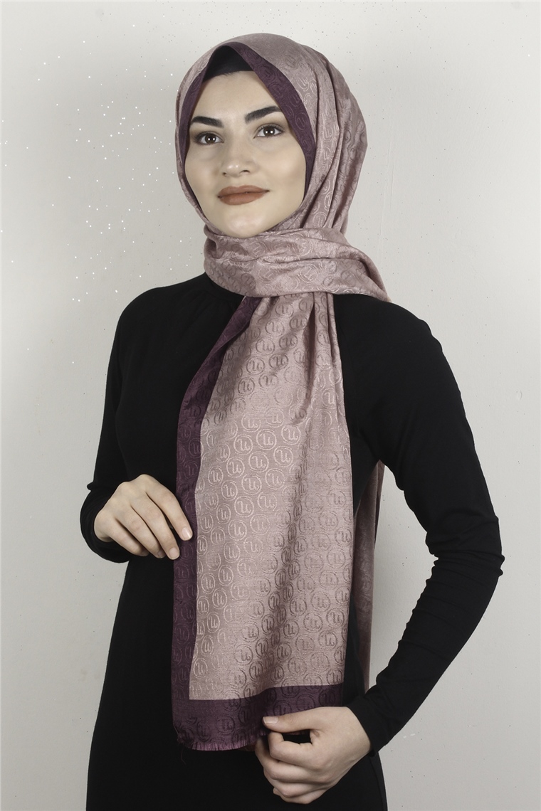 Monogram Şal 145-15 Somon 