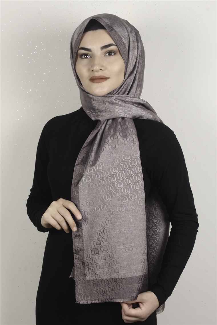 Monogram Şal 145-4 Vizon