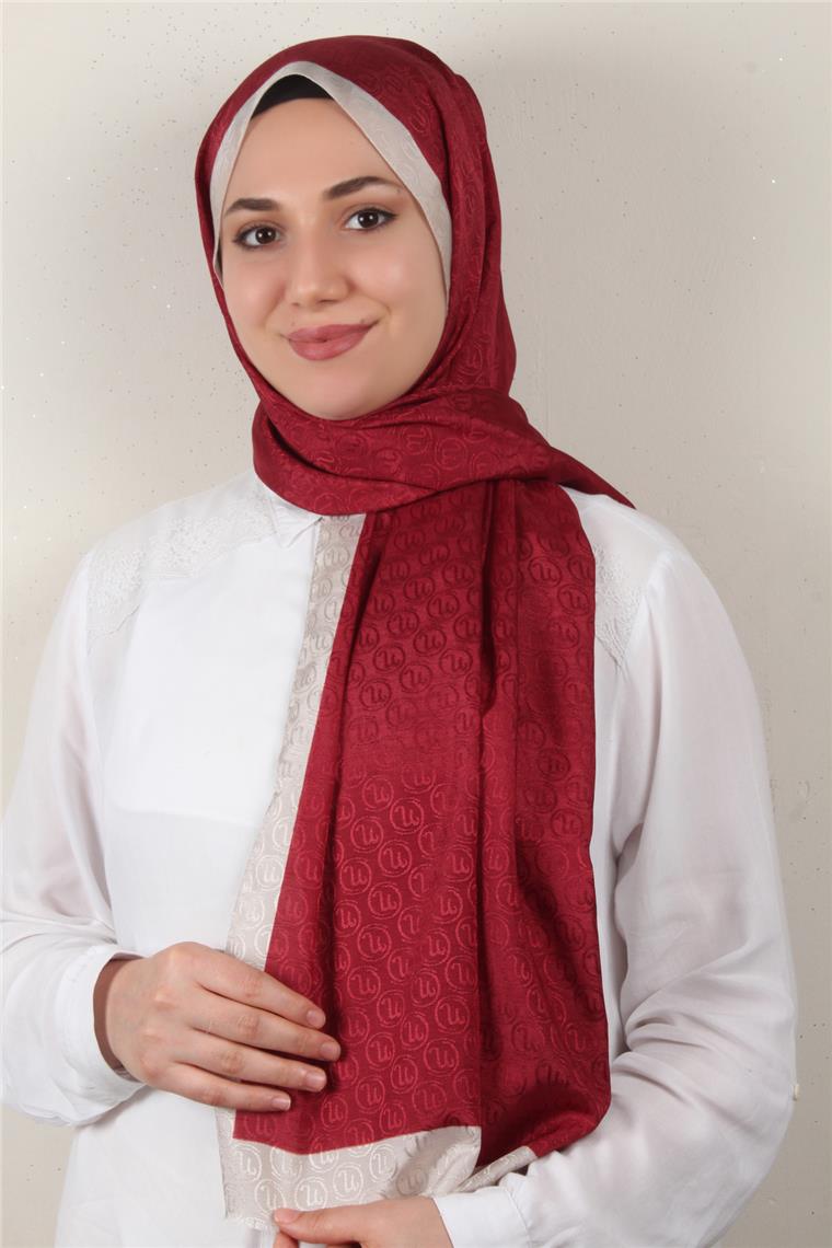 Monogram Şal 145-41 Bordo