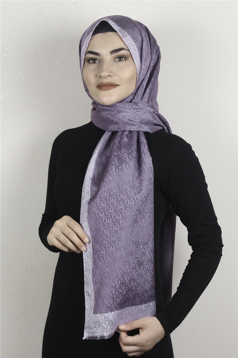 Monogram Şal 145-5 Leylak