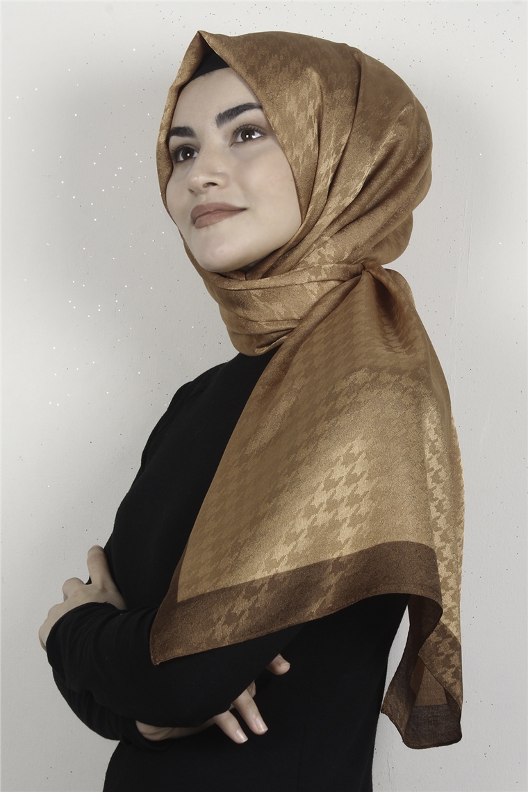 Monogram Şal 149-15 Karamel
