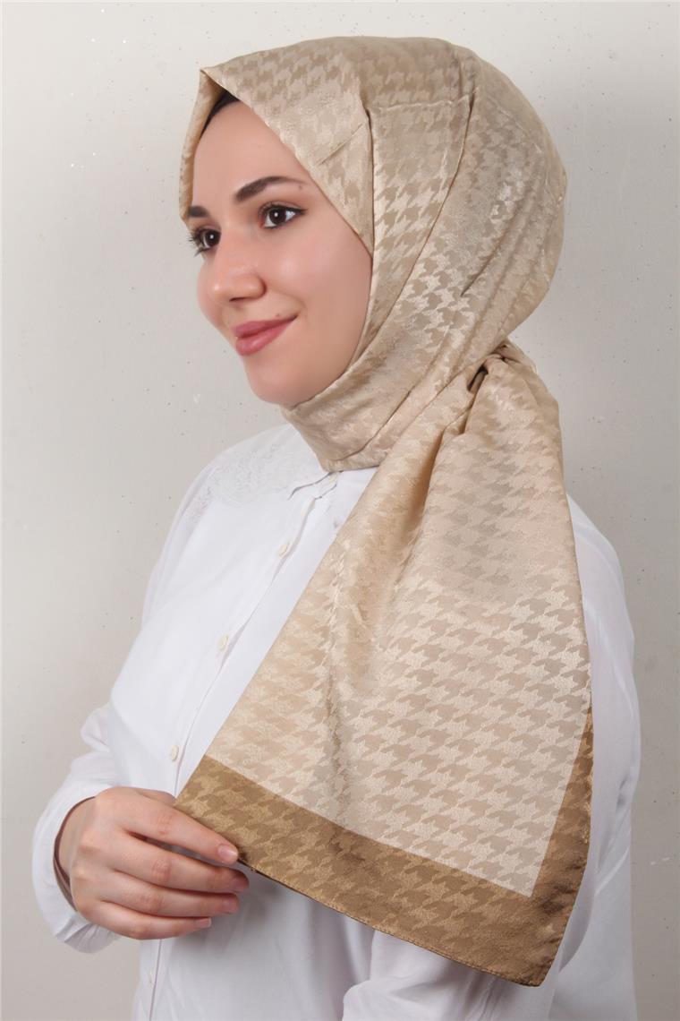 Monogram Şal 149-28 Sütlü Kahve