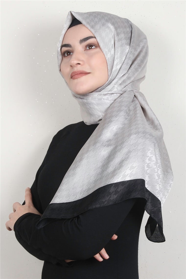 Monogram Şal 149-5 Taş-Siyah