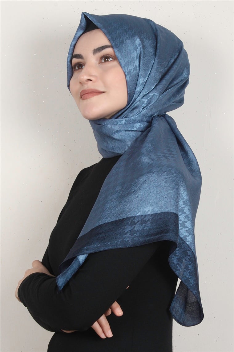 Monogram Şal 149-9 İndigo