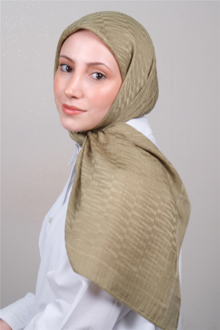 Naia Lyocell Coton Eşarp 8614-7 Olive 