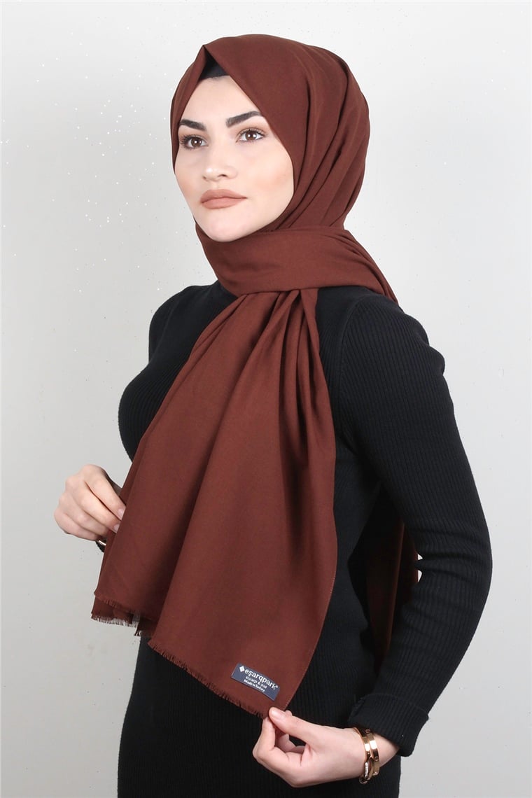 Natural Pamuk Şal 1495-16 Taba