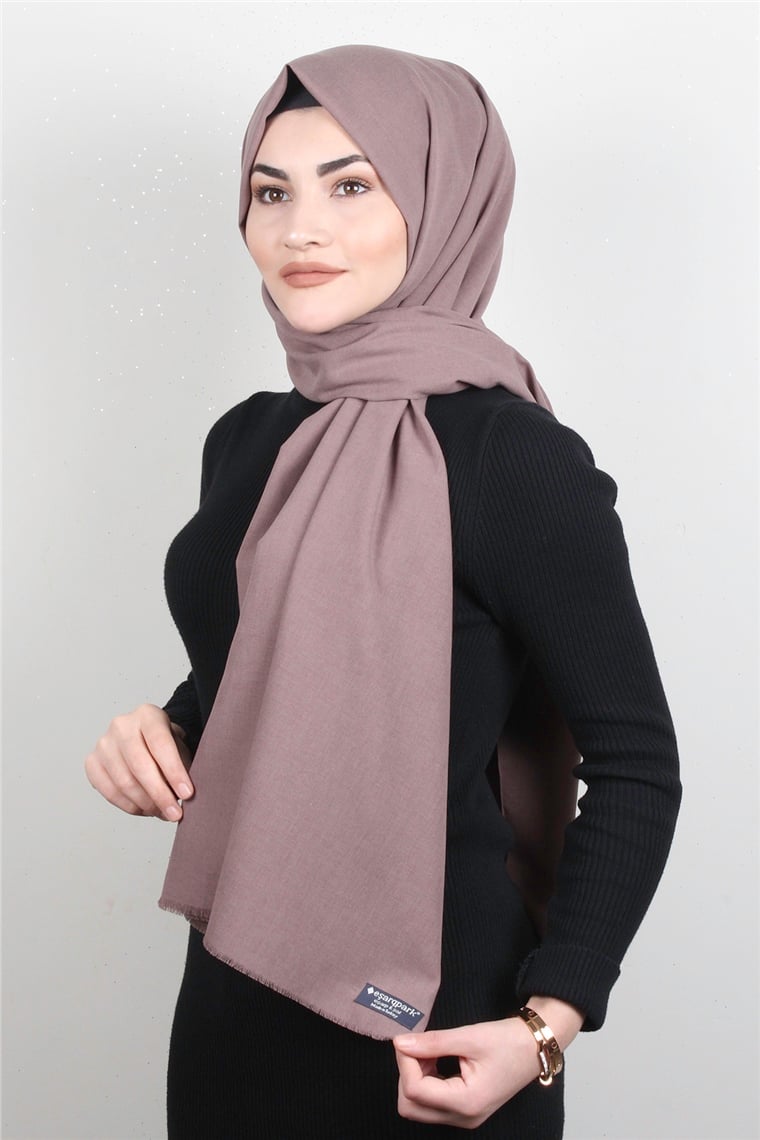 Natural Pamuk Şal 1495-2 Pudra Vizon