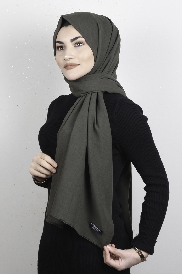 Natural Pamuk Şal 1495-25Haki