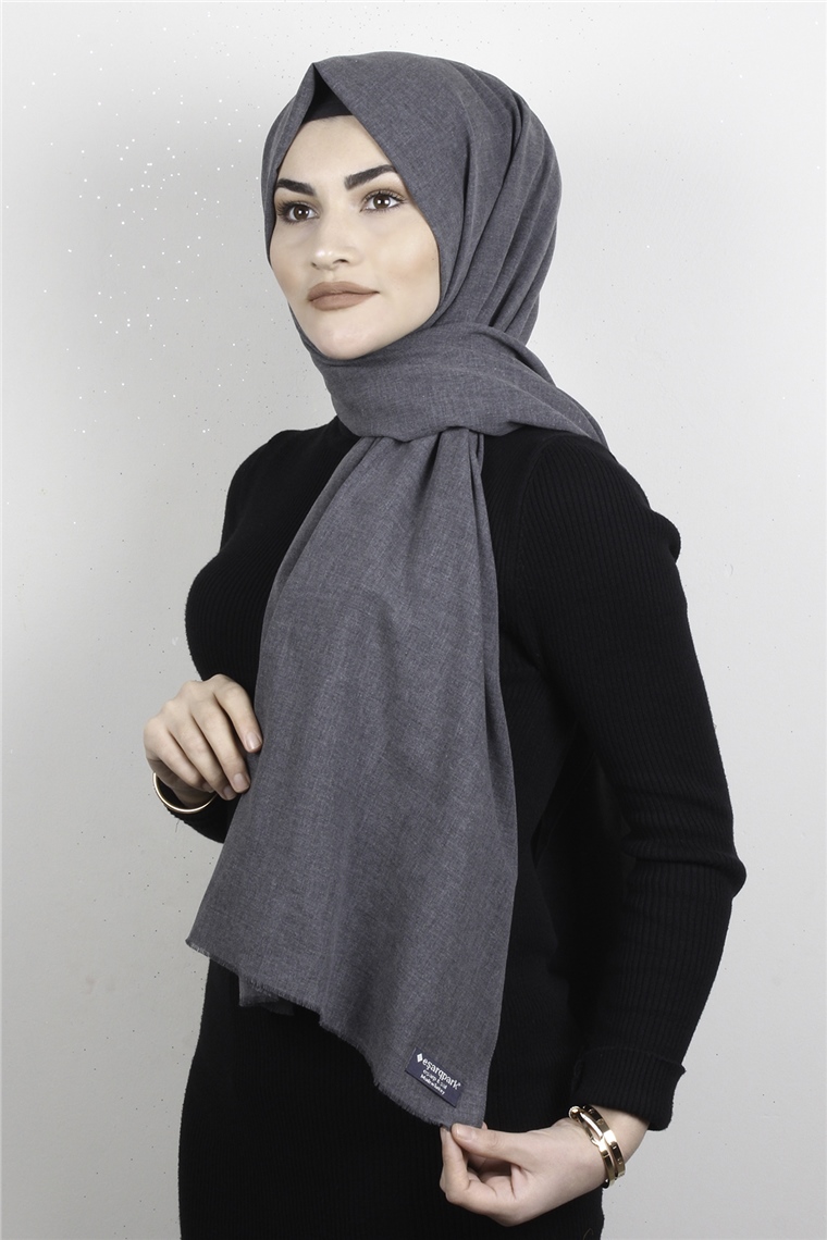 Natural Pamuk Şal 1495-27 Füme