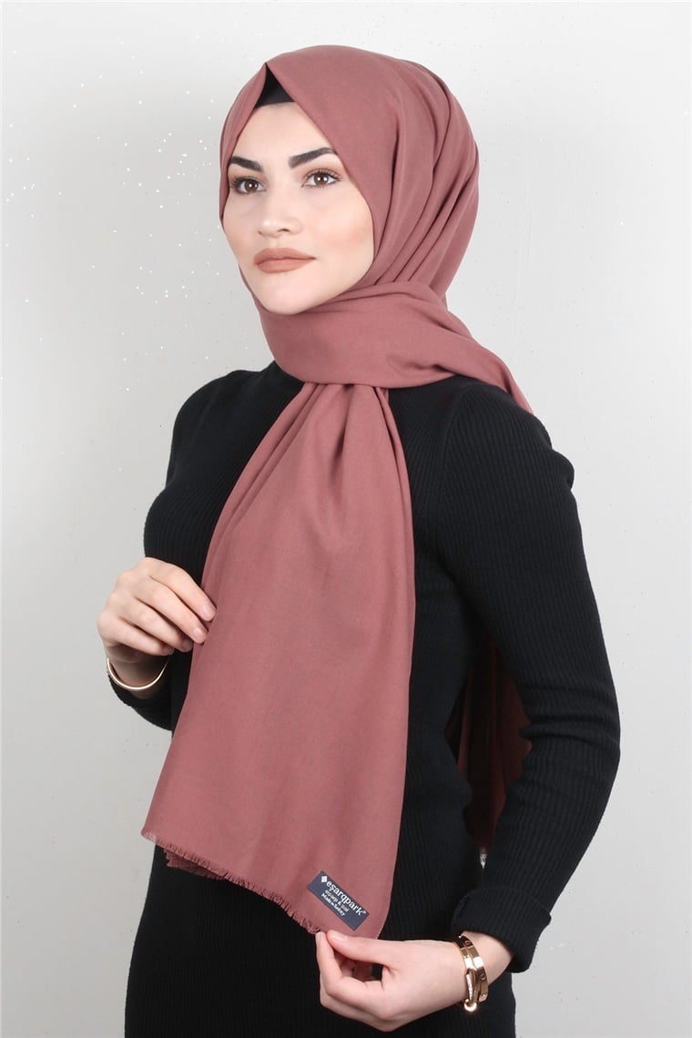 Natural Pamuk Şal 1495-3 Şeftali