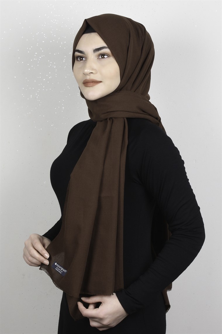 Natural Pamuk Şal 1495-32 Kahverengi