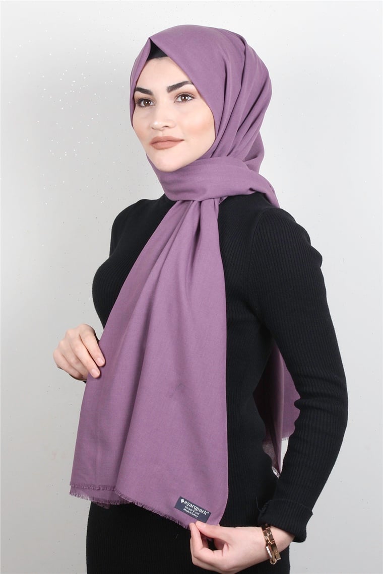 Natural Pamuk Şal 1495-9 Lila