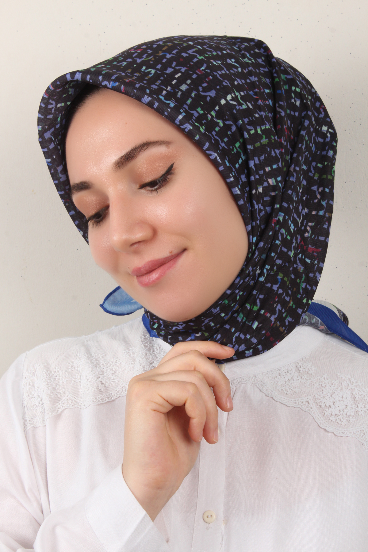 Nirvana Soft Eşarp 3347-14 Saks Mavisi