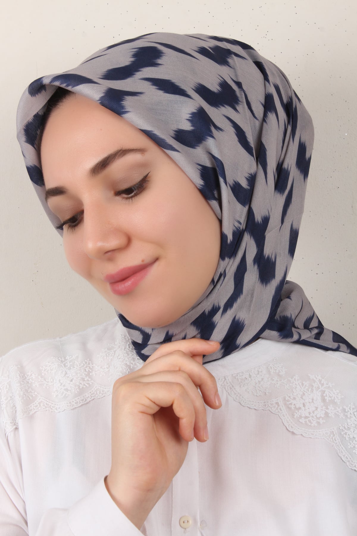 Nirvana Soft Eşarp 3348-18 Lacivert-Füme