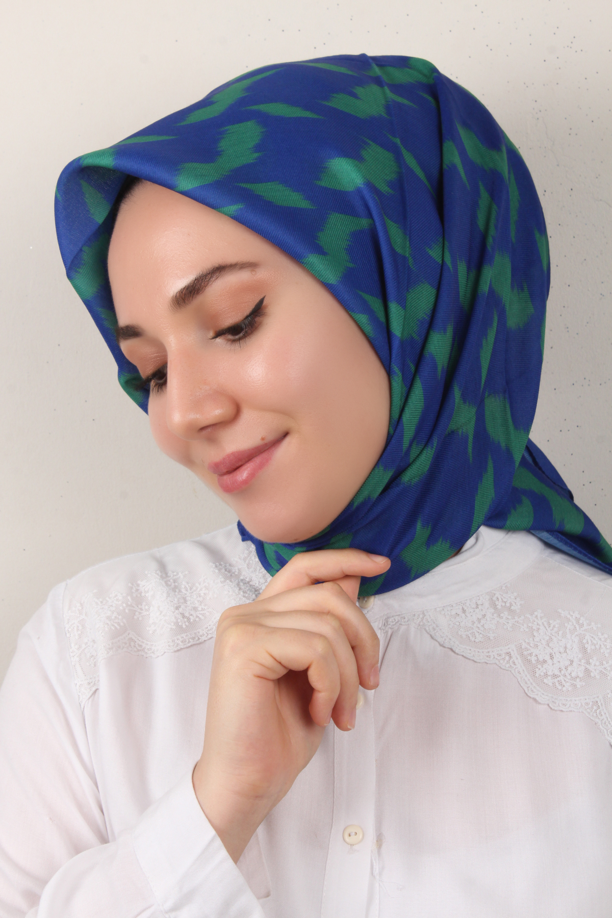 Nirvana Soft Eşarp 3348-6 Saks Mavisi