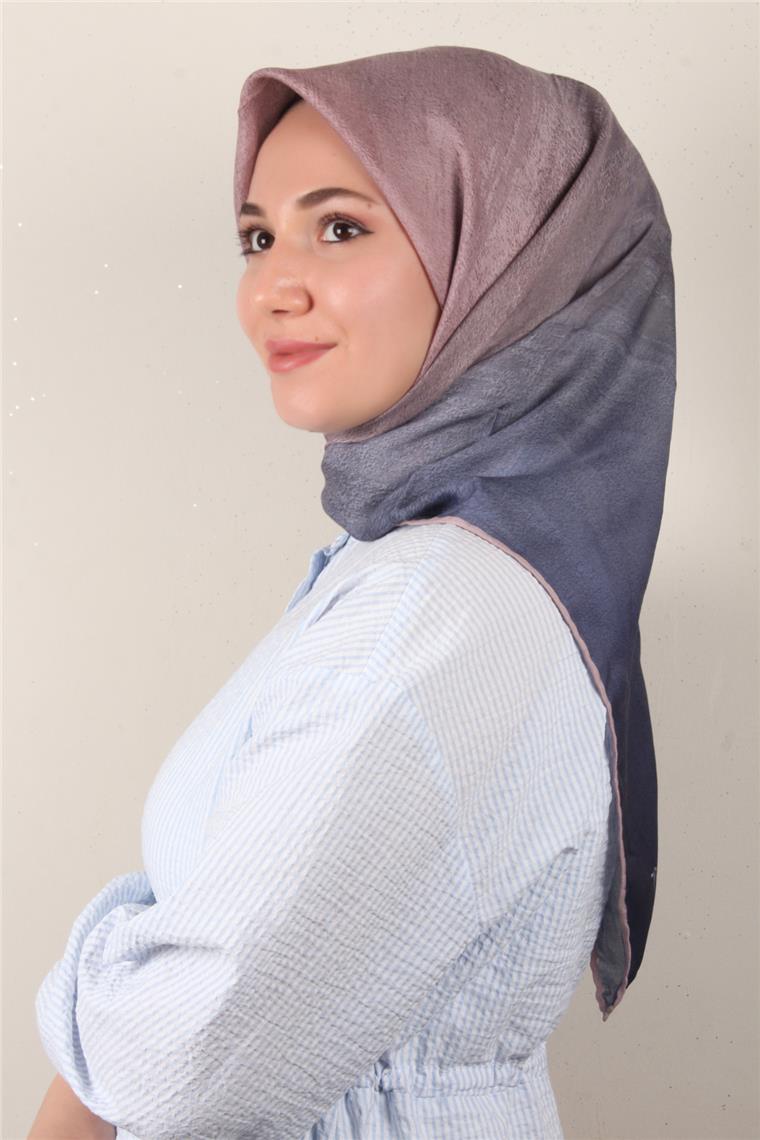 Nirvana Soft Eşarp 8091-1 Lacivert-Pudra