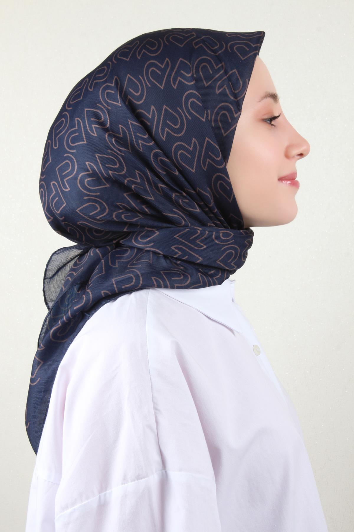 Nirvana Soft Eşarp 8101-3 Lacivert