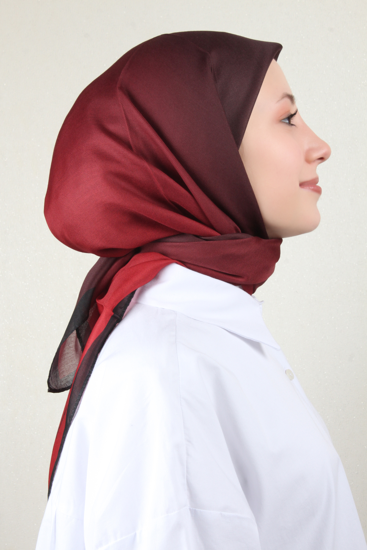 Nirvana Soft Eşarp 8102-5 Siyah-Kırmızı