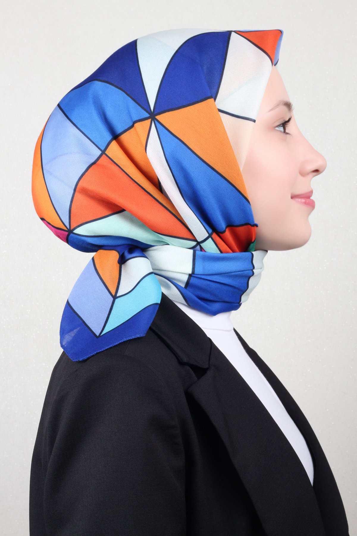 Nirvana Soft Eşarp 8106-3 Saks Mavisi