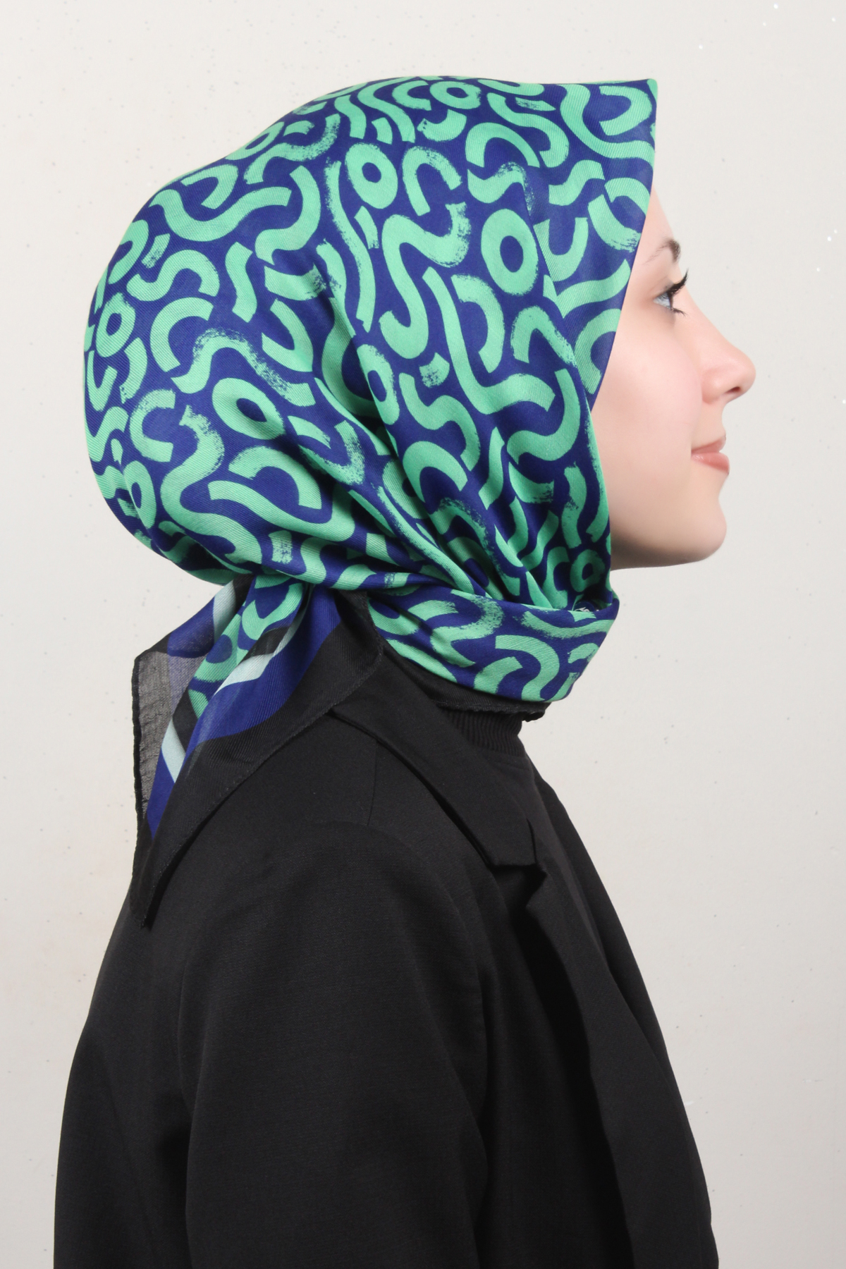 Nirvana Soft Eşarp 8111-4 Gce Mavisi-Yeşil