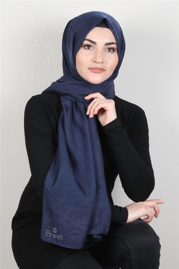 Olivya Simli Şal 4001-12 Lacivert