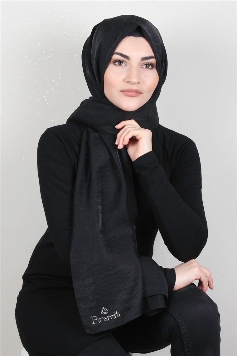 Olivya Simli Şal 4001-13 Siyah
