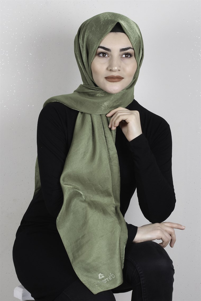 Olivya Simli Şal 4001-24 Haki