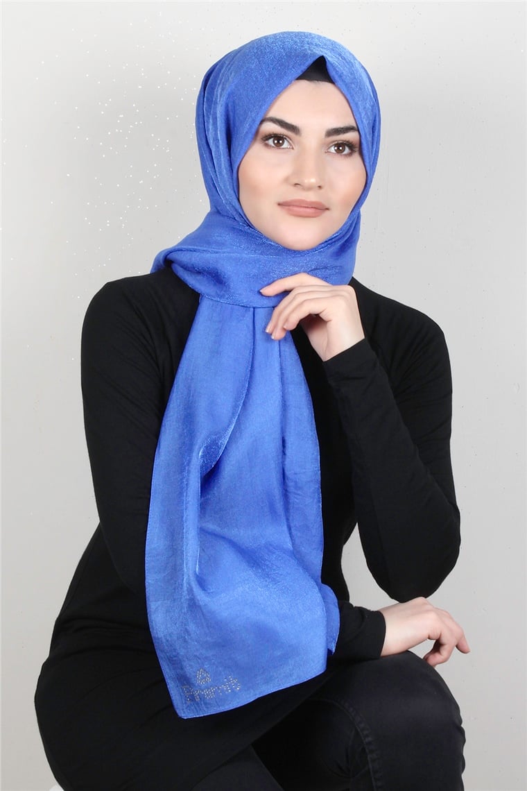 Olivya Simli Şal 4001-3 Mavi