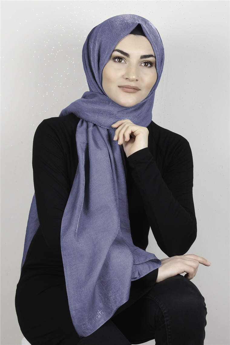 Olivya Simli Şal 4001-6 İndigo