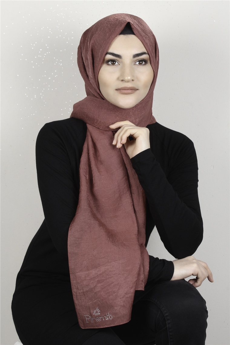 Olivya Simli Şal 4001-8 Kızıl Toprak