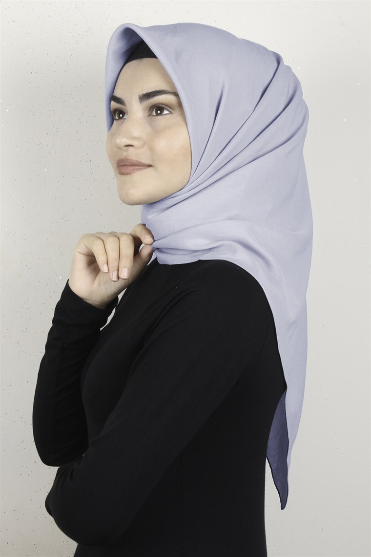 Pamuk Caz Eşarp 4651-19 Buz Mavisi