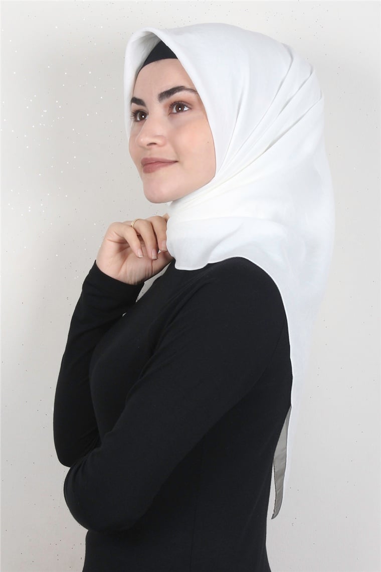 Pamuk Caz Eşarp 4651-22 Ekru