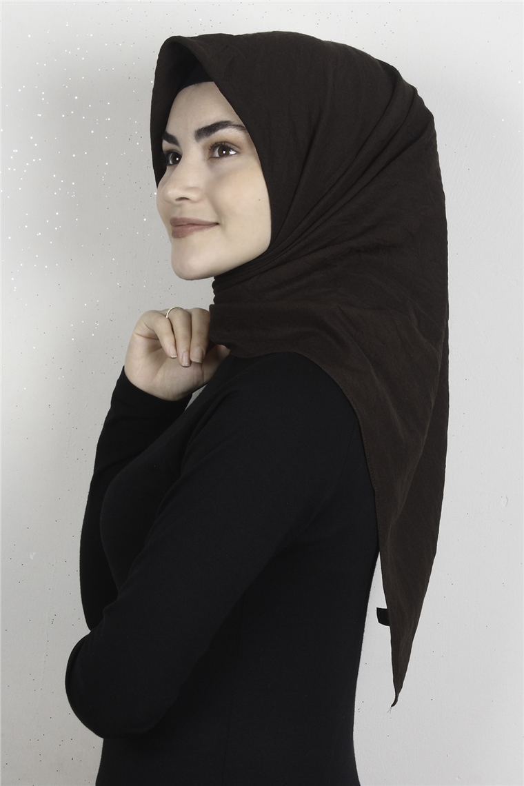 Pamuk Caz Eşarp 4651-5 Kahverengi