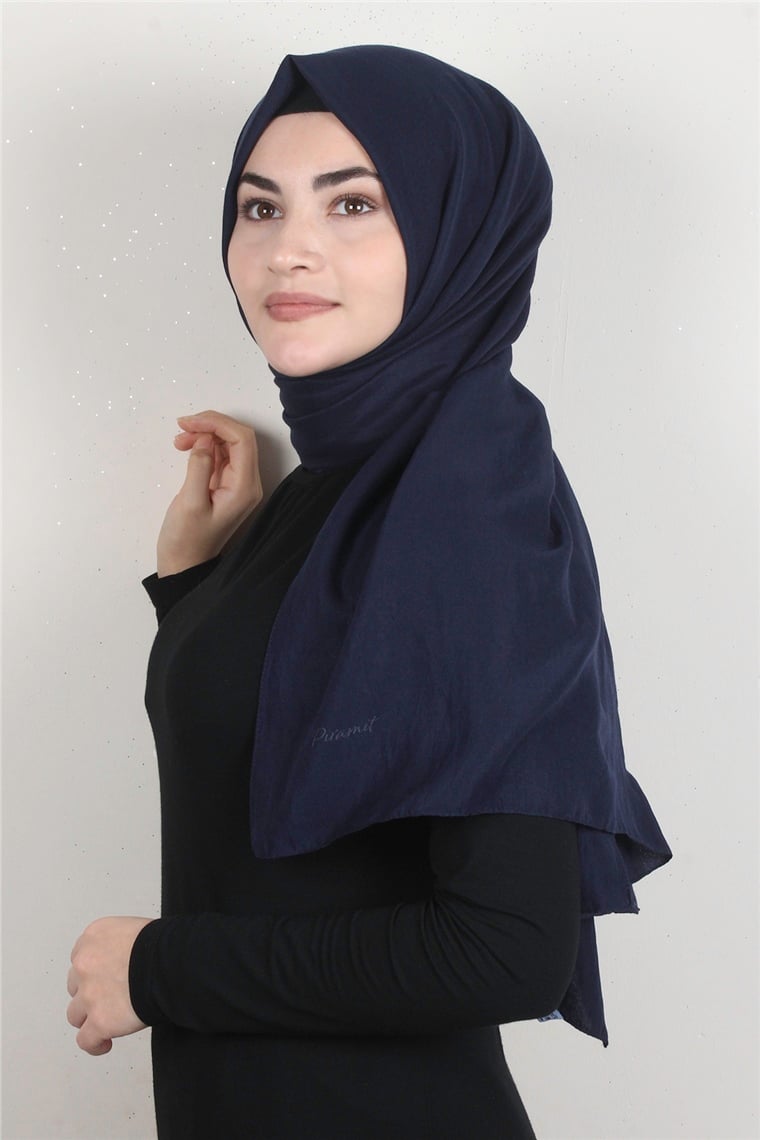 Pamuk Caz Şal 1482-20 Lacivert