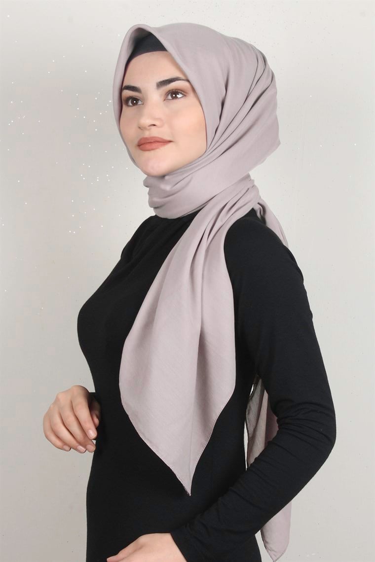 Pamuklu 140x140 Cm Eşarp 1070-48 Vizon