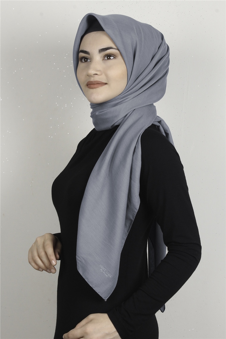 Pamuklu 140x140 Cm Eşarp 1070-50 Füme