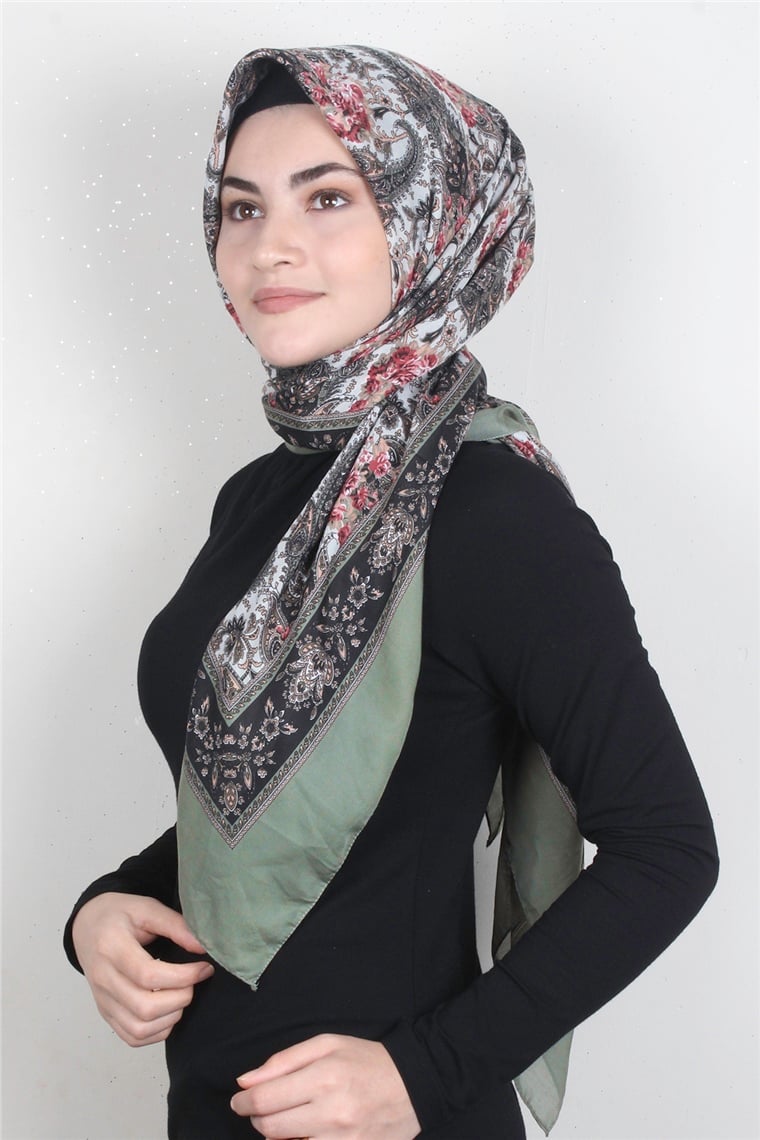 Pamuklu 140x140 Cm Eşarp 1070-64
