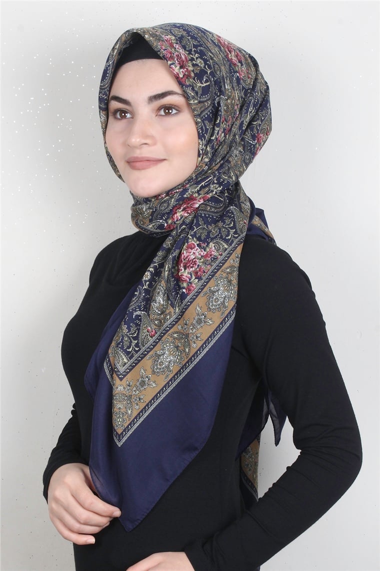 Pamuklu 140x140 Cm Eşarp 1070-72