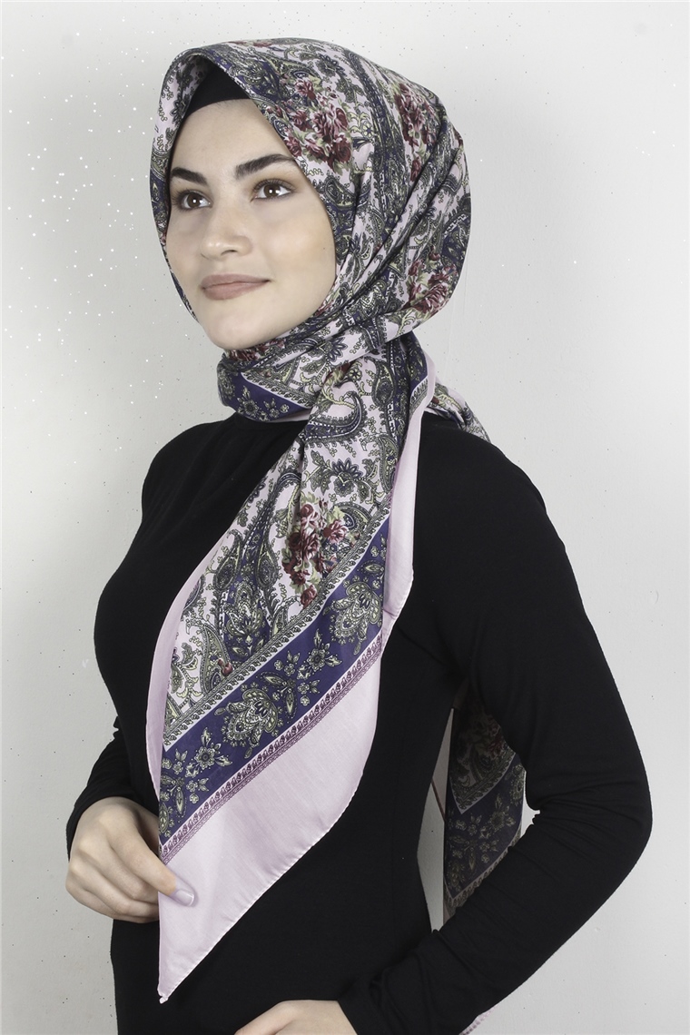 Pamuklu 140x140 Cm Eşarp 1070-73